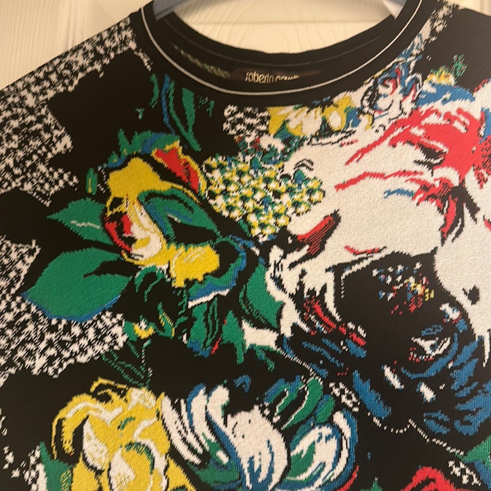 Roberto Cavalli dress. Size 44.Never worn. Length 39”